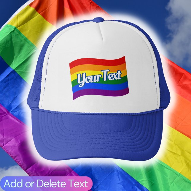 Gay Pride Flag Flag Flag Flag Flag LGBT Text Retro Truckerkappe (Von Creator hochgeladen)