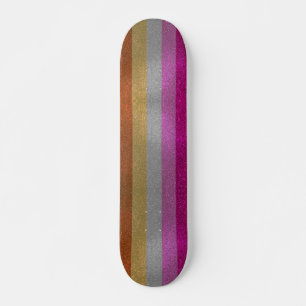 Gay Pride Flag Glitzer Glitzern Skateboard