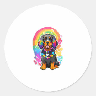 Gay Pride Flag Gordon Setter Dog Lover Rainbow Pri Runder Aufkleber