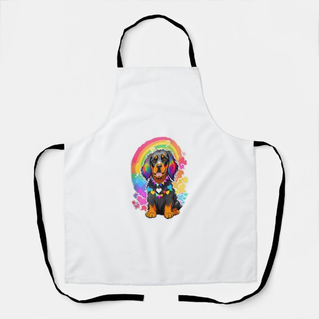 Gay Pride Flag Gordon Setter Dog Lover Rainbow Pri Schürze (Vorderseite)