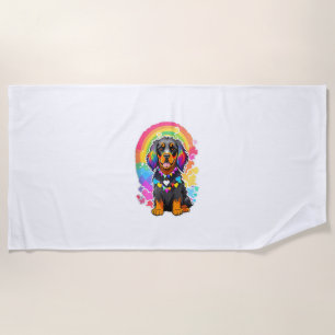 Gay Pride Flag Gordon Setter Dog Lover Rainbow Pri Strandtuch