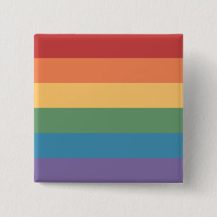 Gay Pride Flag Heathered Button