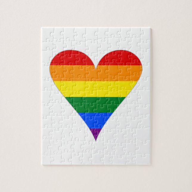Gay Pride Flag Herzstück Funky - Grau (Vertikal)