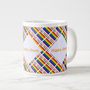 Gay Pride Flag LGBTQ gekachelt Jumbo-Tasse