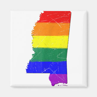 Gay Pride-Flag Mississippi Magnet