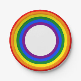 Gay Pride-Flag-Regenbogen Pappteller