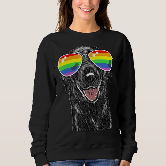 Gay Pride-Flag-Sonnenbrille LGBT Sweatshirt (Vorderseite)