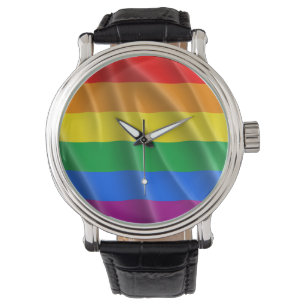 GAY PRIDE FLAG WAVY DESIGN -.png Armbanduhr