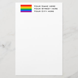 Gay Pride-Flagge Briefpapier