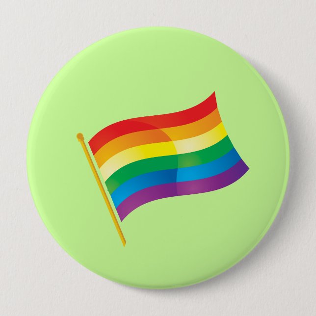 Gay Pride-Flagge Button (Vorderseite)