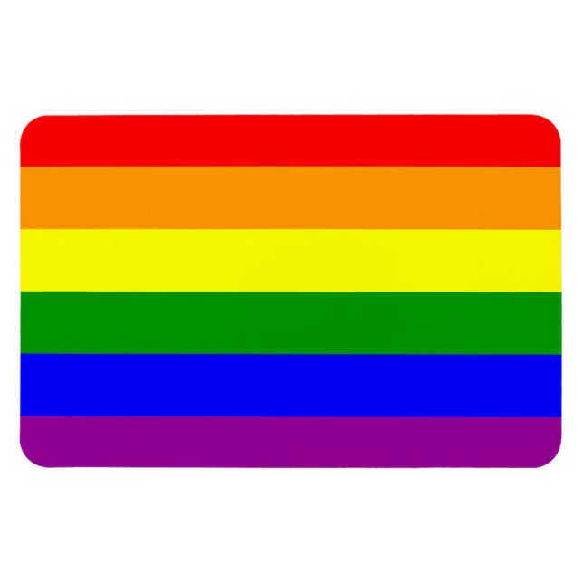 Gay Pride-Flagge / Regenbogenflagge Magnet (Horizontal)