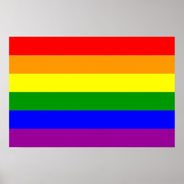 Gay Pride-Flagge / Regenbogenflagge Poster (Vorne)