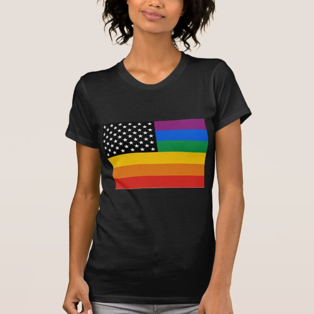 Gay Pride-Flagge T-Shirt (Vorderseite)