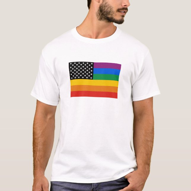 Gay Pride-Flagge T-Shirt (Vorderseite)