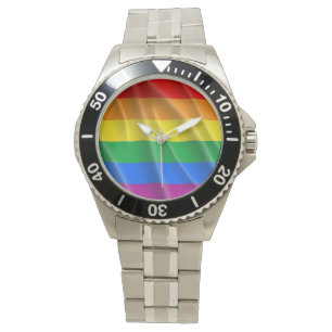 GAY PRIDE-FLAGGEN-GEWELLTER ENTWURF - STOLZ 2014 ARMBANDUHR