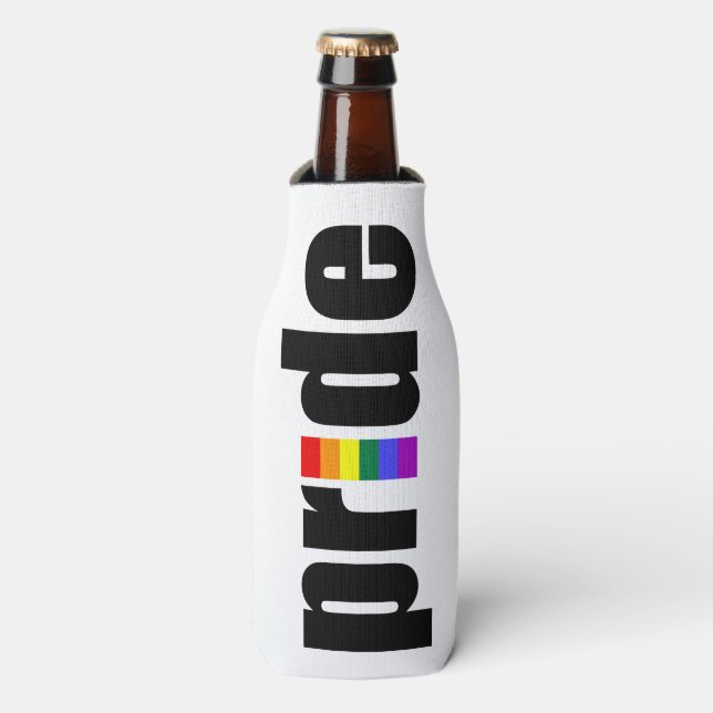 Gay Pride Flaschenkühler (Flaschenvorderseite)