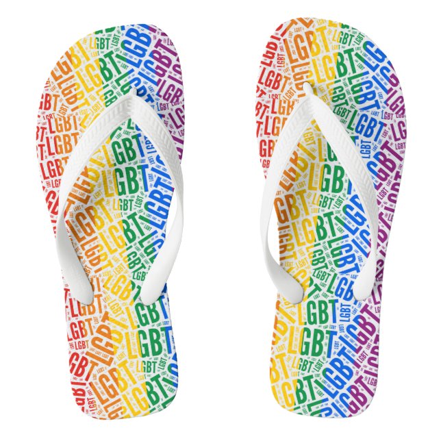 Gay Pride Flip Flops (Fußbett)