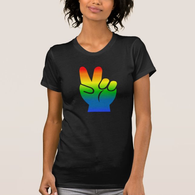 Gay Pride-Friedensdunkelheits-T - Shirt (Vorderseite)