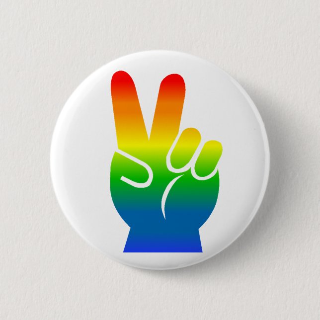 Gay Pride-Friedensknopf Button (Vorderseite)