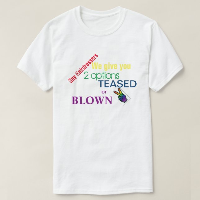 Gay Pride-Friseur T-Shirt (Design vorne)