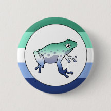 Gay Pride Frog Button