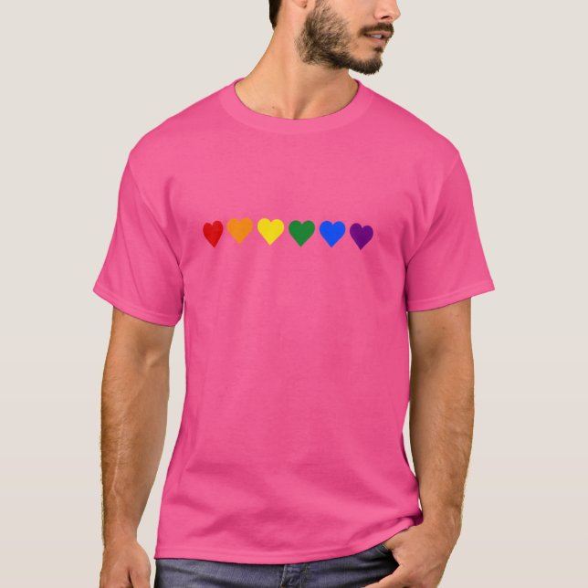 Gay Pride Funny Lesbian LGBT Niedliche Regenbogenf T-Shirt (Vorderseite)
