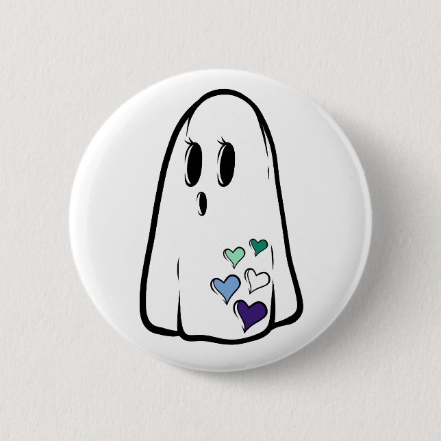 Gay Pride Ghost Button (Vorderseite)