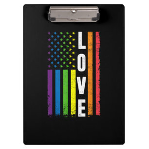 Gay Pride gibt Männern LGBT Rainbow Flag Gay Lo Klemmbrett