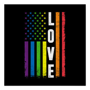 Gay Pride gibt Männern LGBT Rainbow Flag Gay Lo Poster