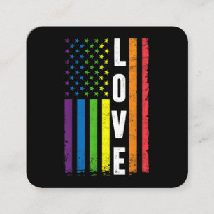 Gay Pride gibt Männern LGBT Rainbow Flag Gay Lo Quadratische Visitenkarte