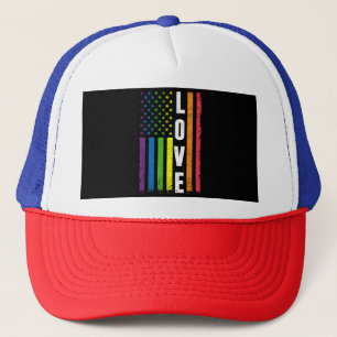 Gay Pride gibt Männern LGBT Rainbow Flag Gay Lo Truckerkappe