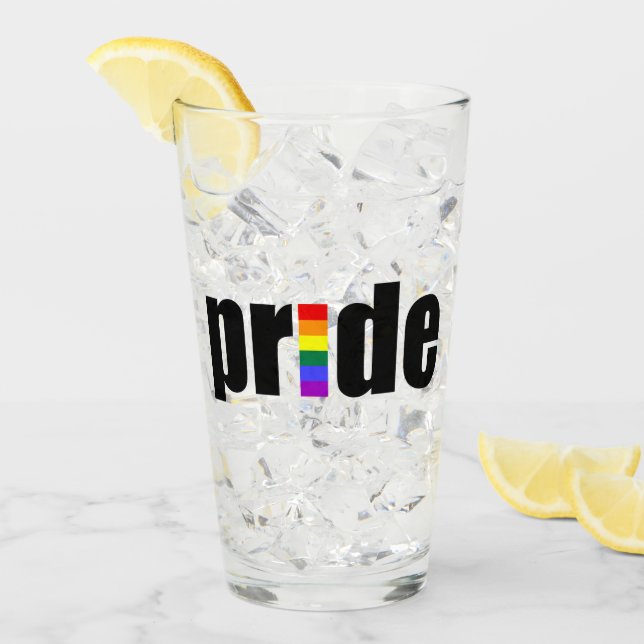 Gay Pride Glas (Vorderseite Ice)