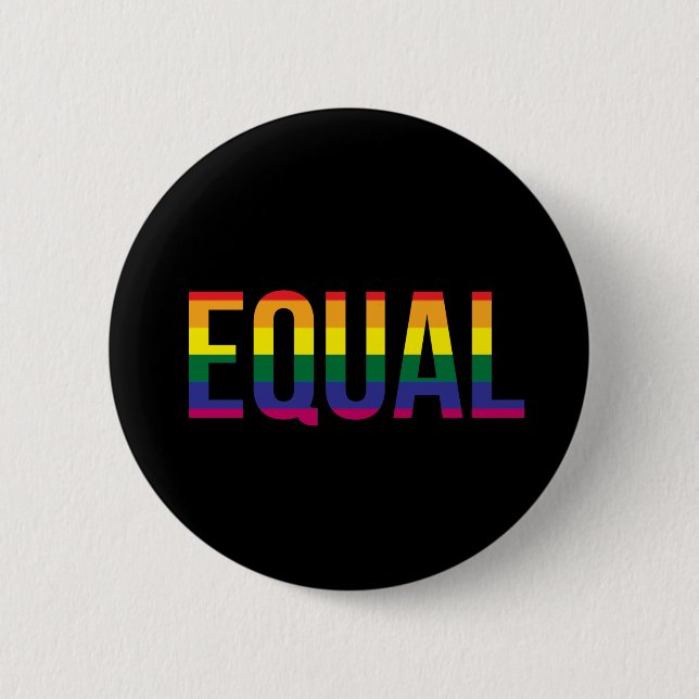 Gay Pride gleich Button (Vorderseite)