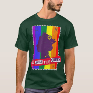 GAY PRIDE GOD RETTETE DEN QUEEN RAINBOW FLAG T - S T-Shirt
