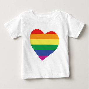 Gay Pride Heart Baby T-shirt
