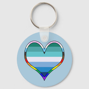 Gay Pride Heart Keychain Schlüsselanhänger