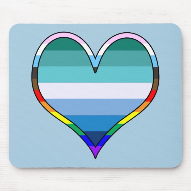 Gay Pride Heart Mousepad (Vorne)