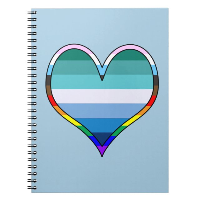 Gay Pride Heart Notebook Notizblock (Vorderseite)