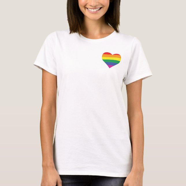 Gay Pride Heart T-Shirt (Vorderseite)