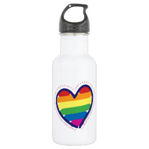 Gay Pride Heart Trinkflasche