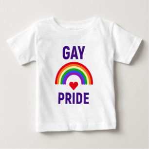 Gay Pride  Herz und Regenbogen Baby T-shirt