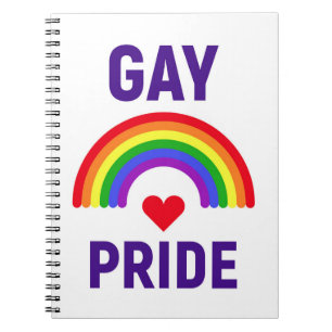 Gay Pride Herz und Regenbogen Notizblock
