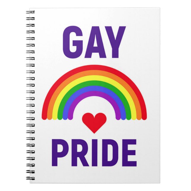 Gay Pride | Herz und Regenbogen Notizblock (Vorderseite)