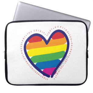 Gay Pride-Herz und Wörter Laptopschutzhülle