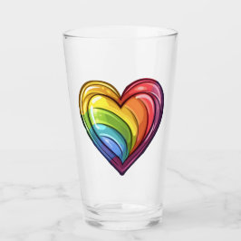 Gay Pride Herzdesign Glas