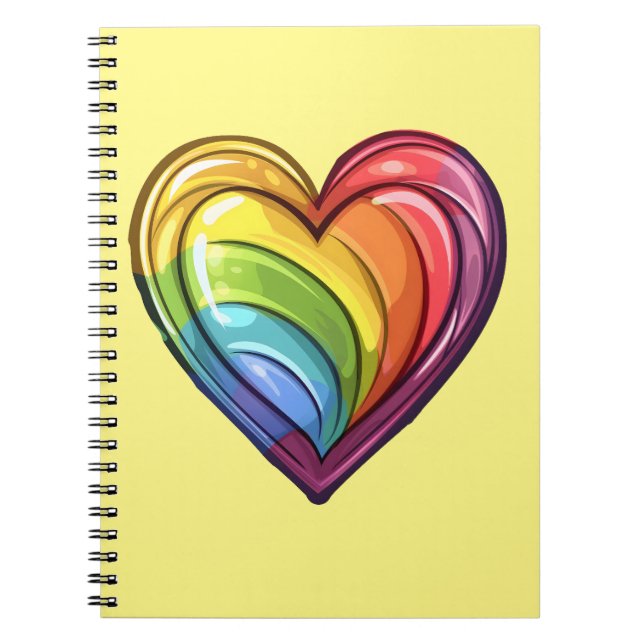 Gay Pride Herzdesign Notizblock (Vorderseite)