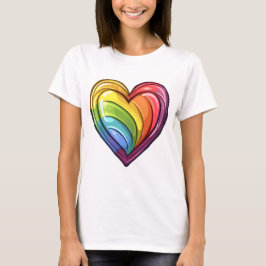 Gay Pride Herzdesign T-Shirt