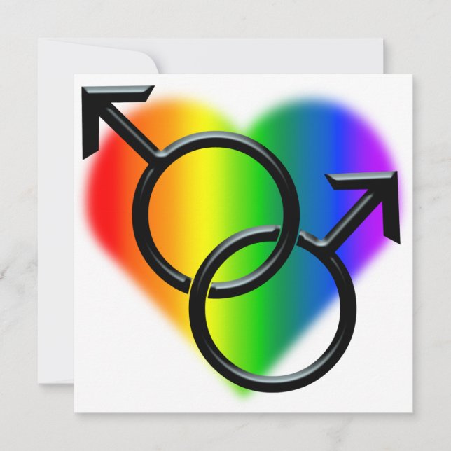Gay Pride Hochzeiten Einladungen Rainbow Liebe Car (Vorderseite)