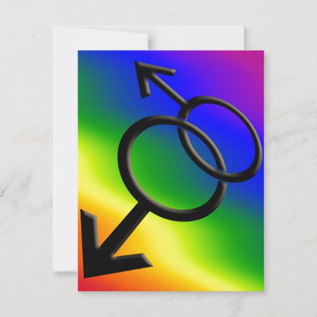 Gay Pride Hochzeiten Einladungen Rainbow Liebe Car (Vorderseite)