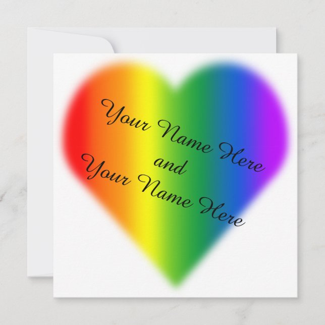 Gay Pride Hochzeitseinladungen Liebe gleichgeschle Einladung (Vorderseite)
